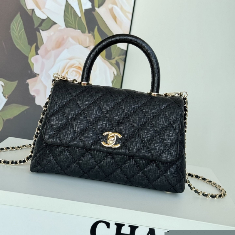 Ch*el top handle bags